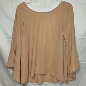 mittoshop, Women’s Peach Long Bell Sleeve Blouse Size Small